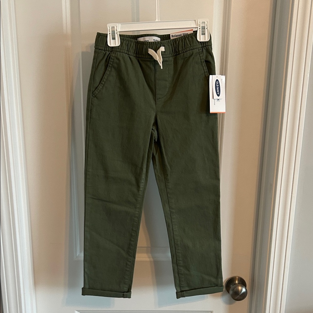 Old Navy Boys Forest Green Chinos